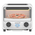 500-Watt Stainless Steel Mini Toaster Oven - White, 3L Capacity