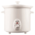 3-Quart Slow Cooker with Ceramic Pot and 3 Heat Settings - White