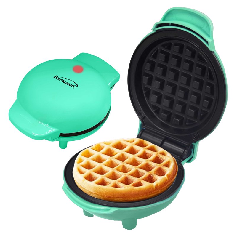 400-Watt Non-Stick Mini Waffle Maker - Blue