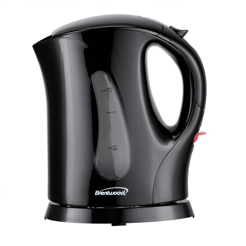 1-Liter Cordless Electric Kettle - BPA-Free with Auto Shut Off, Black
