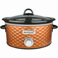 4.5-Quart Scallop Pattern Slow Cooker - Copper