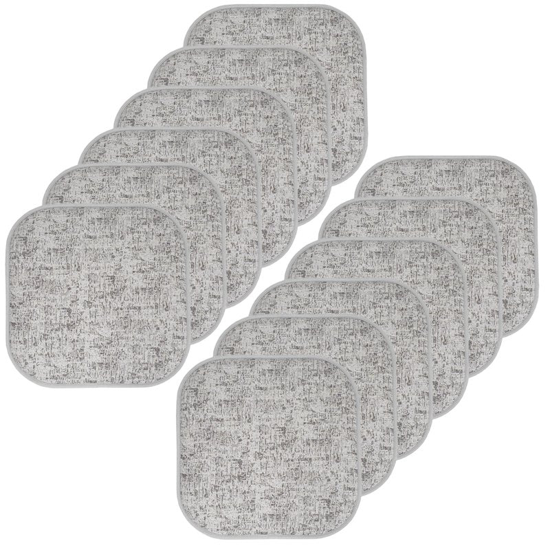 Memory Foam Chair Pad Cushions 16 x 16 - 12 Pack Blue-Black