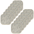 Memory Foam No Slip Chair Pad Cushion - 16x16, 12-Pack, Cream Blue