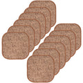 Memory Foam No-Slip Chair Pad Cushion - 16x16 - 12 Pack, Rust-Brown