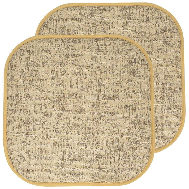 Memory Foam No Slip Back Chair Pad Cushion 2-Pack - Camel Brown