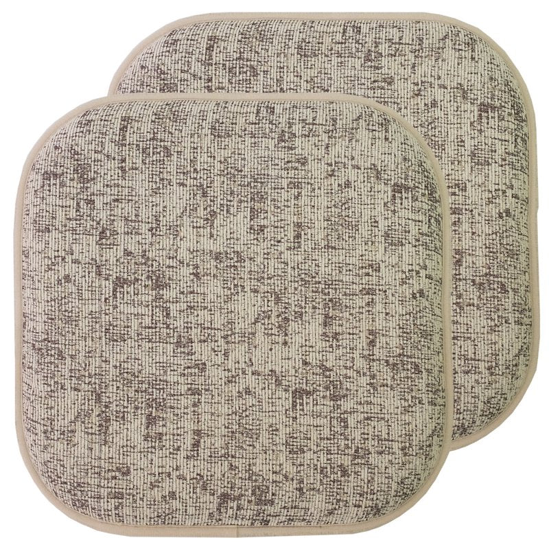 Memory Foam No Slip Chair Pad Cushion 2-Pack - Off-White