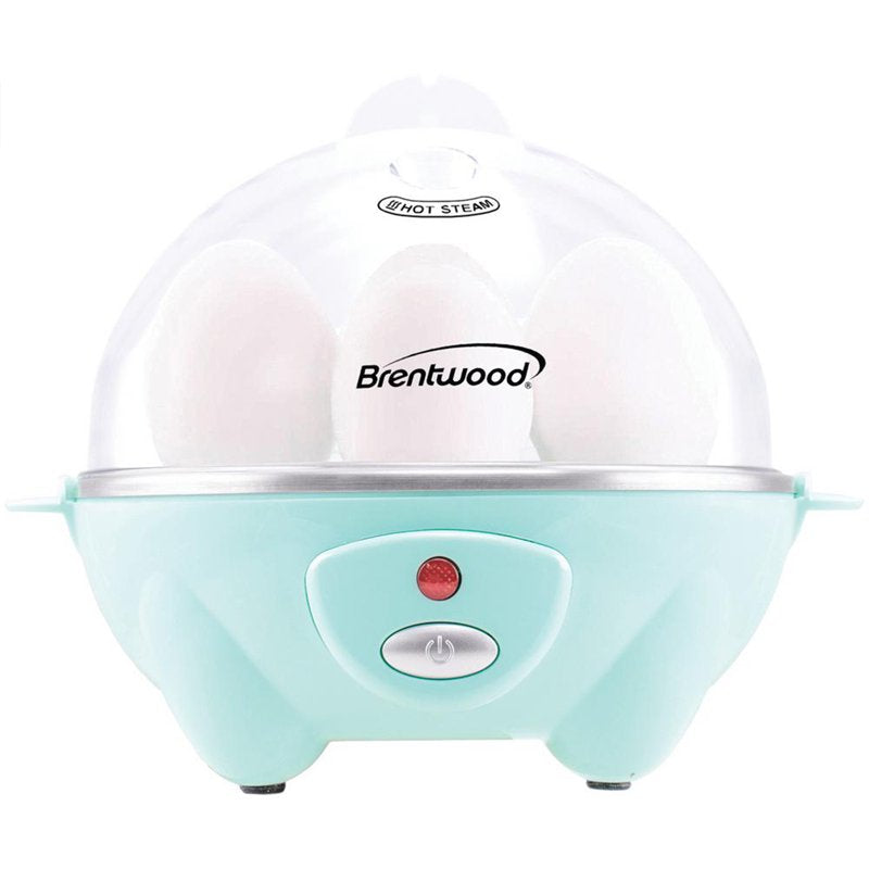 Electric Egg Cooker - 7 Egg Capacity with Auto Shut Off, Blue