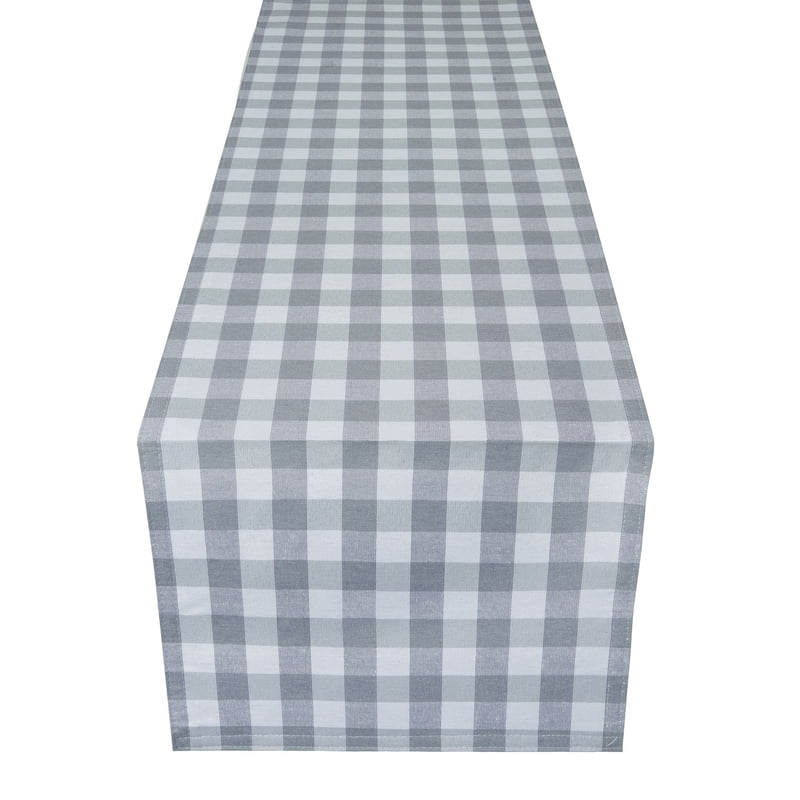 Buffalo Check Plaid Table Runner - Gray - 13 x 48 Inches