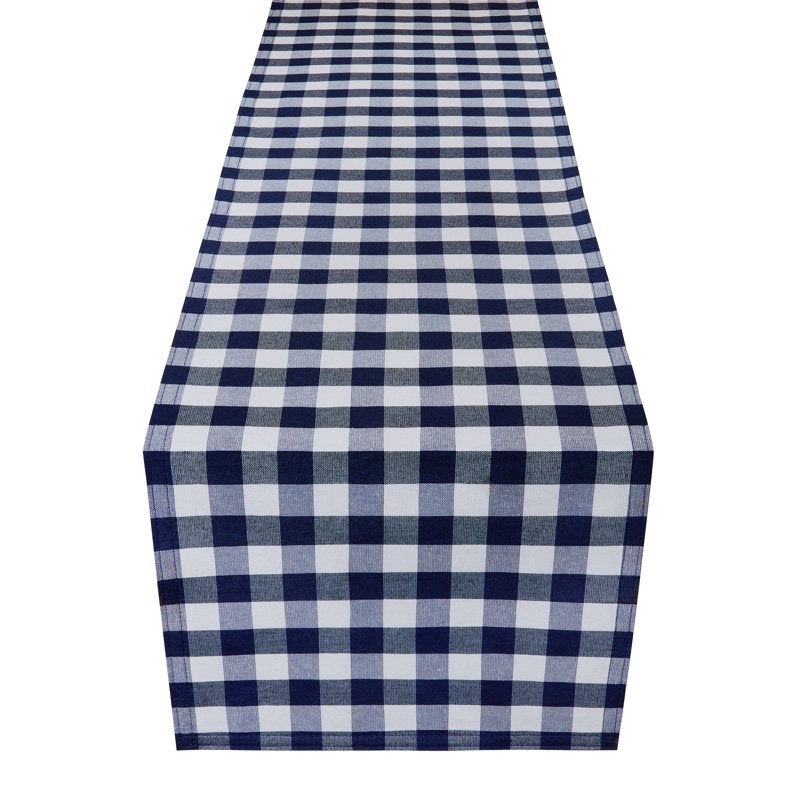 Buffalo Check Plaid Table Runner - Navy - 13 x 36 in