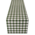 Buffalo Check Plaid Table Runner - Sage Green, 13 x 90 Inches
