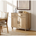 Buffet Cabinet with 2 Doors and 1 Drawer - Oak, 34 Inch