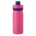 16 oz Stainless Steel Kids Water Bottle with Leakproof Chug Lid - Pink/Purple