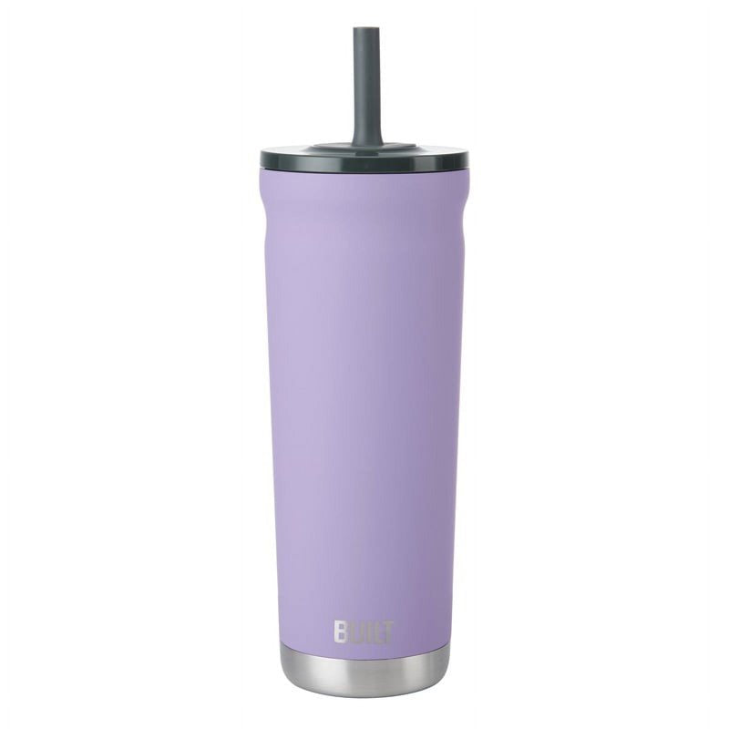 24 oz Lavender Stainless Steel Insulated Tumbler with Straw