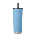 24 oz Stainless Steel Insulated Tumbler with Straw - Sky Blue