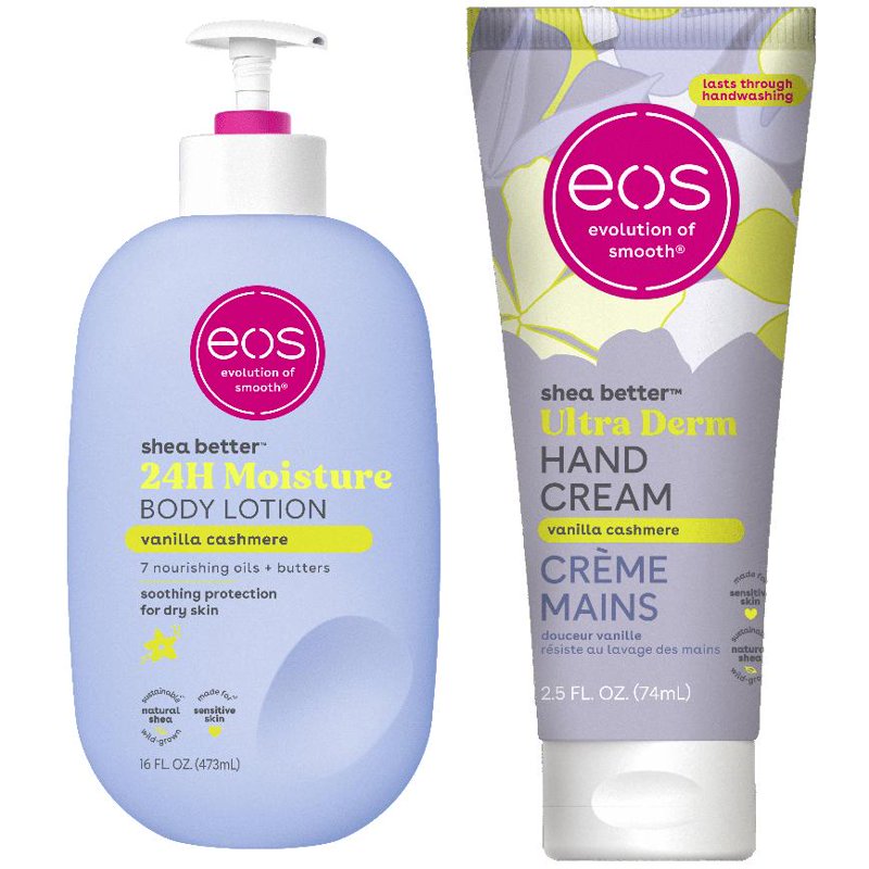 Bundle of eos Shea Butter Lotion & Hand Cream, Vanilla Cashmere, for