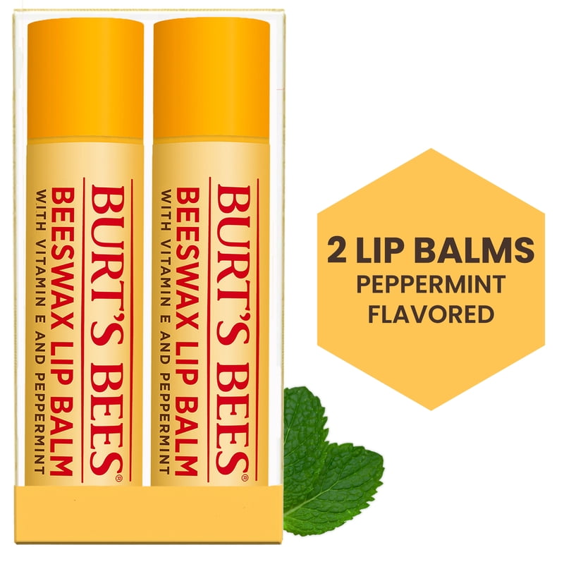 Natural Beeswax Moisturizing Lip Balm with Vitamin E & Peppermint Oil