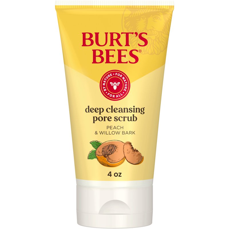 Deep Pore Cleansing Facial Scrub with Peach and Willow Bark, 4 oz