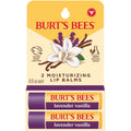 Lavender Vanilla Moisturizing Lip Balm - 100% Natural Lip Care - 2 Tubes
