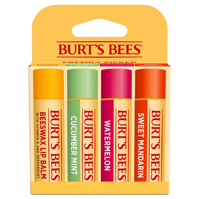 Natural Moisturizing Lip Balm 4-Pack - Assorted Flavors