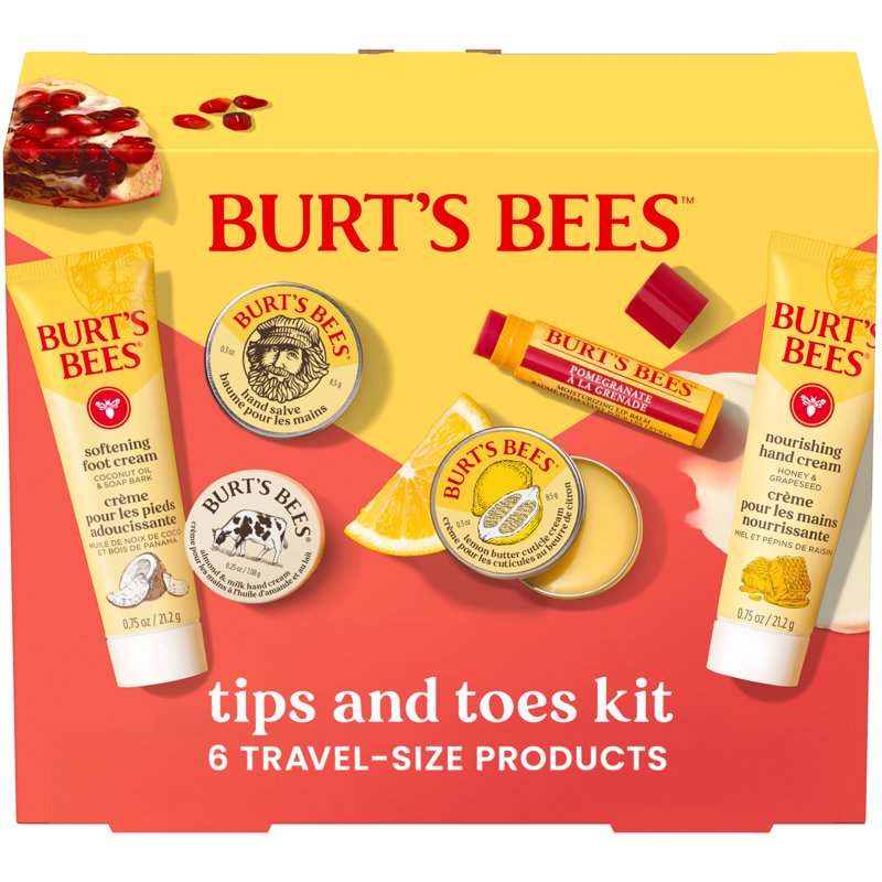 Tips and Toes 6-Piece Hand, Foot, and Lip Care Gift Set