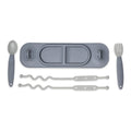 Silicone Mini Mat with Utensils & Toy Straps for Infants