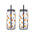 Candy Corn Glass Can Sipper - 20 oz, 2-Pack