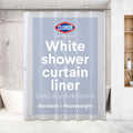 Heavyweight PEVA Shower Curtain Liner with Magnets - 72 x 72 Inches, White