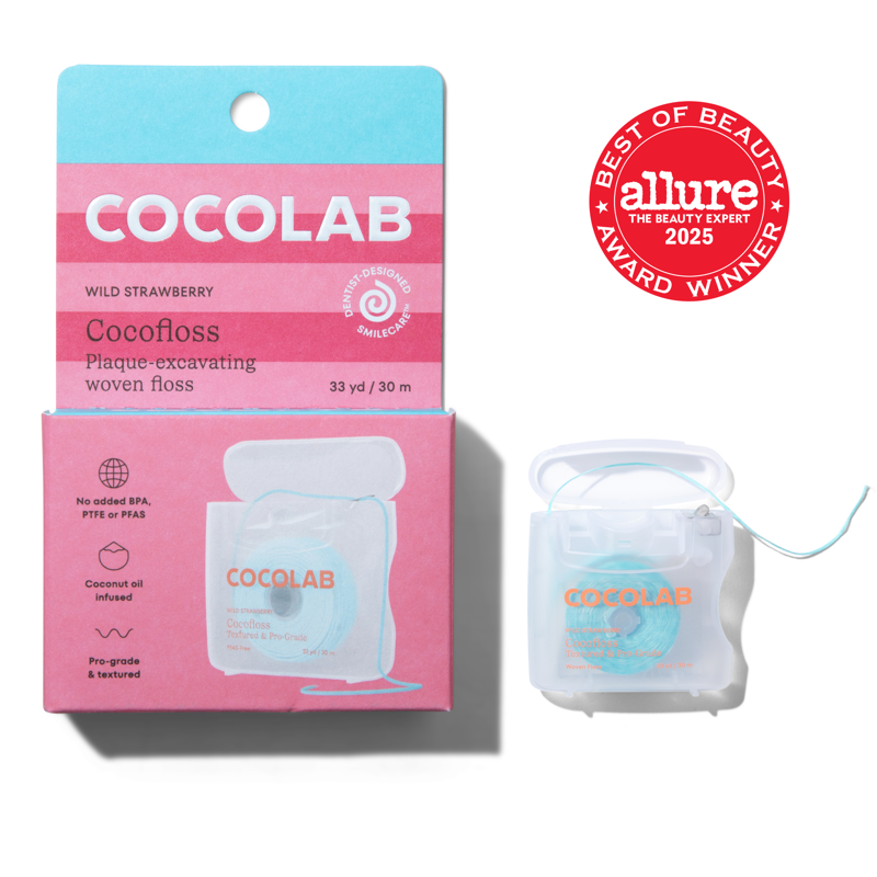 Refillable Woven Dental Floss - Wild Strawberry, 33 Yards