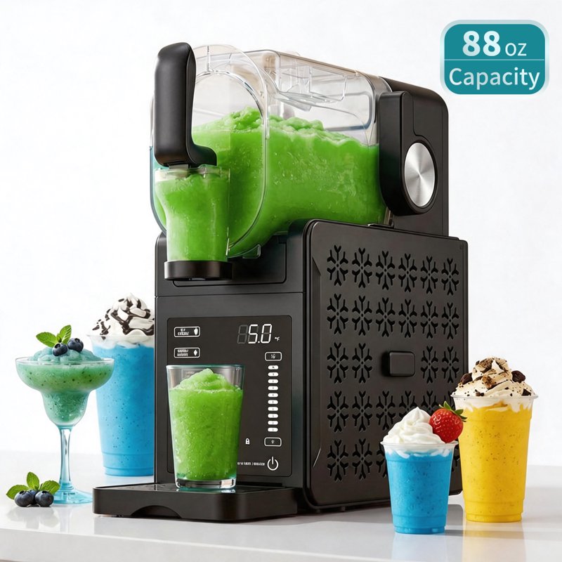 88 oz Slushy Machine with Compressor - Frozen Drink Maker