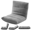 Adjustable Floor Chair with Memory Foam - Grey Folding Gaming Chair