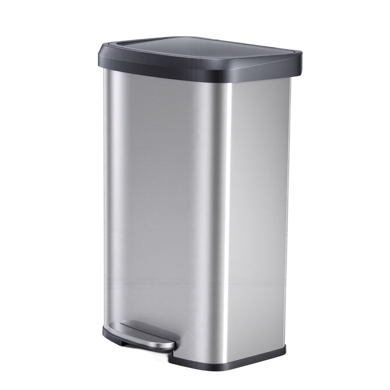 21 Gallon Stainless Steel Kitchen Trash Can with Lid & Foot Pedal - 80L