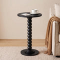 Modern Round Side Table - Accent End Table with Solid Wood Spindle