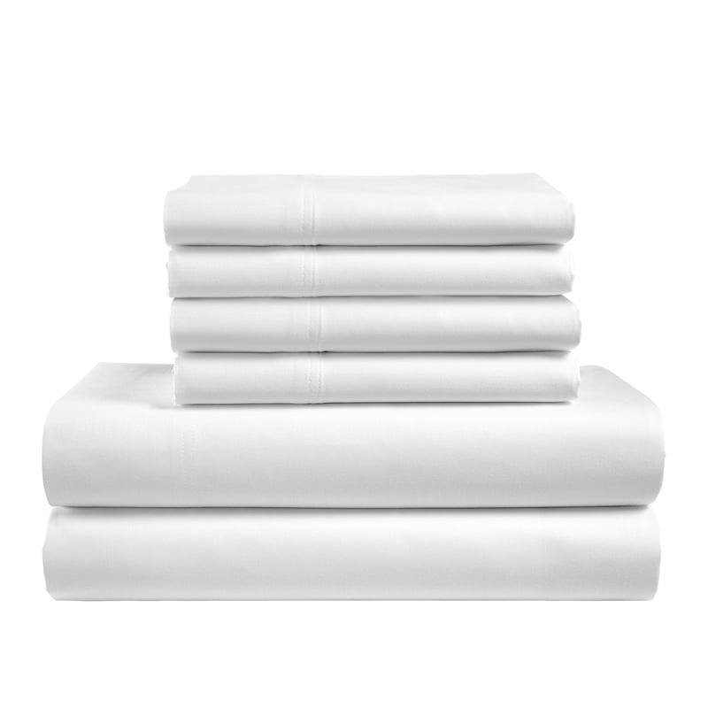 Full White Cotton-Rich 800 Thread Count Bed Sheet Set - Deep Pocket Variation 1