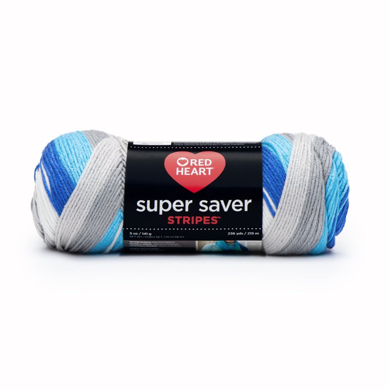 Red Heart Super Saver Acrylic Yarn Calm, Worsted Weight, 5oz/142g