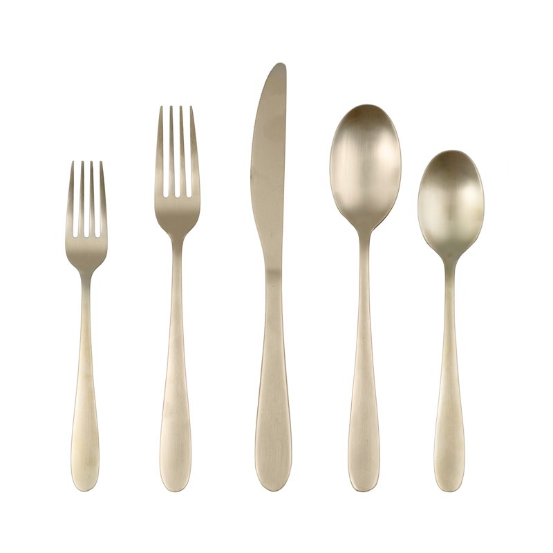 Champagne Satin 20-Piece Flatware Set - Service for 4