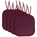 Cameron Memory Foam Non-Slip Chair Cushion Pad - 4-Pack, Wine