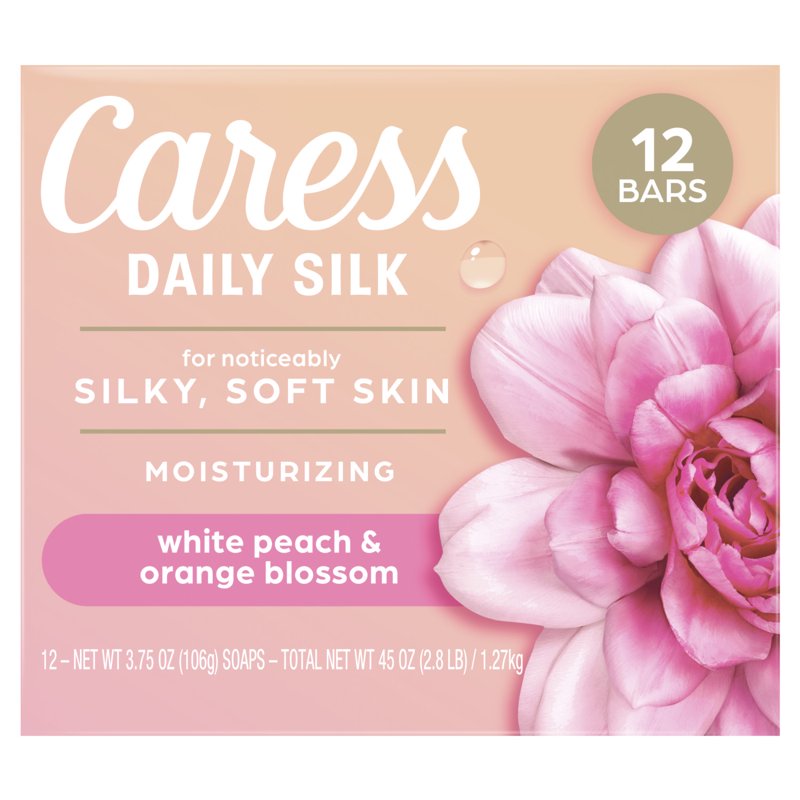 Daily Silk Moisturizing Beauty Bar Soap - White Peach & Orange Blossom