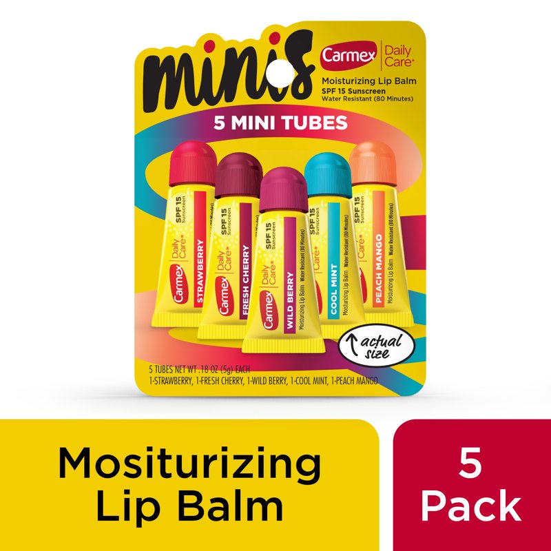 Moisturizing Lip Balm Minis with SPF 15 - Flavored Sunscreen Protection