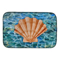 Scallop Shell Dish Drying Mat - 14x21 Inches, Water-Absorbent