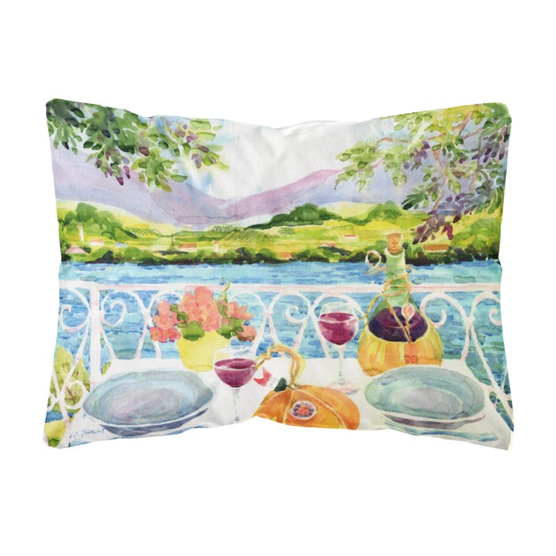Afternoon of Grape Delights Wine Fabric Decorative Pillow - 12x16 W, Multicolor