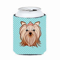 Yorkshire Terrier Can Cooler - 12 Oz Checkerboard Design