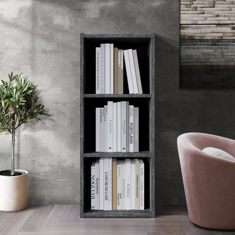 Classic 3-Cube Open Shelf Bookcase - Multiple Colors