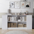 Durable Engineered Wood 4 Shelf Sideboard - White