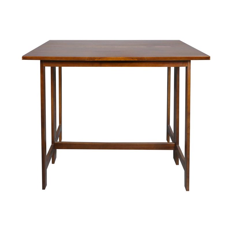 28-Inch Folding Dining Table - Solid Wood Flip-Top Design