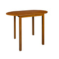 Solid Wood Drop Leaf Dining Table - Antique Walnut Finish