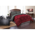 Egyptian Cotton Microfiber Comforter Set King/Cal King - Red & Gray