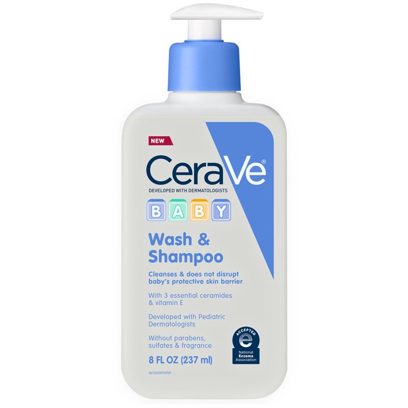 Gentle Baby Wash and Shampoo, Tear-Free Cleanser for Sensitive Skin