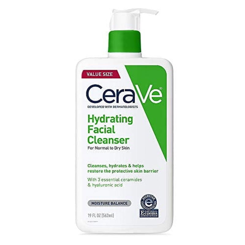 Hydrating Facial Cleanser with Ceramides and Hyaluronic Acid, 19oz