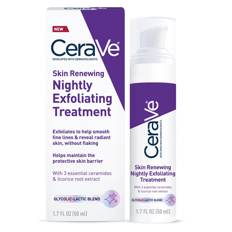 Nightly Exfoliating Face Serum with AHA, Ceramides, and Hyaluronic Acid