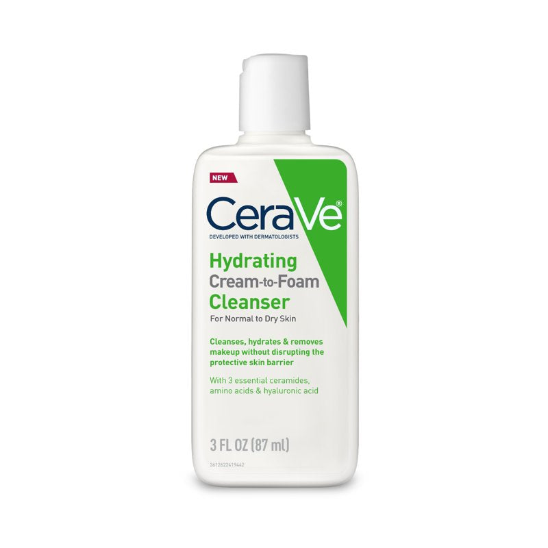 Hydrating Cream-to-Foam Facial Cleanser for Normal to Dry Skin